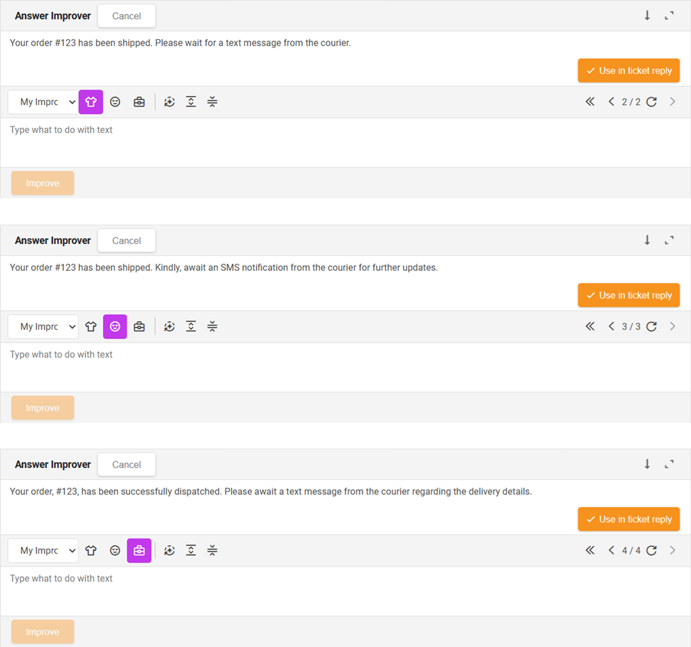 Answer Improver -tilat