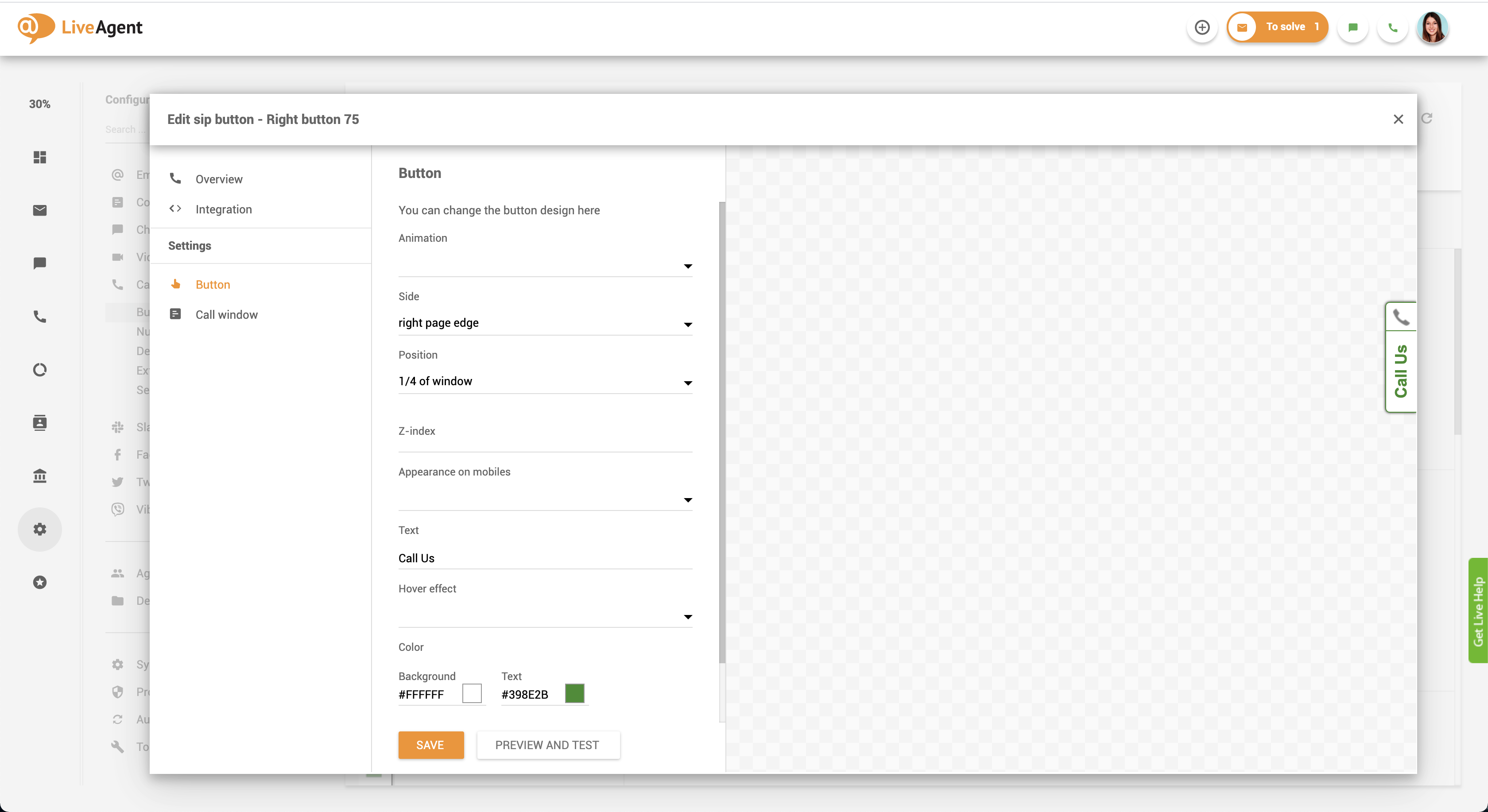 Nappulan mukauttaminen