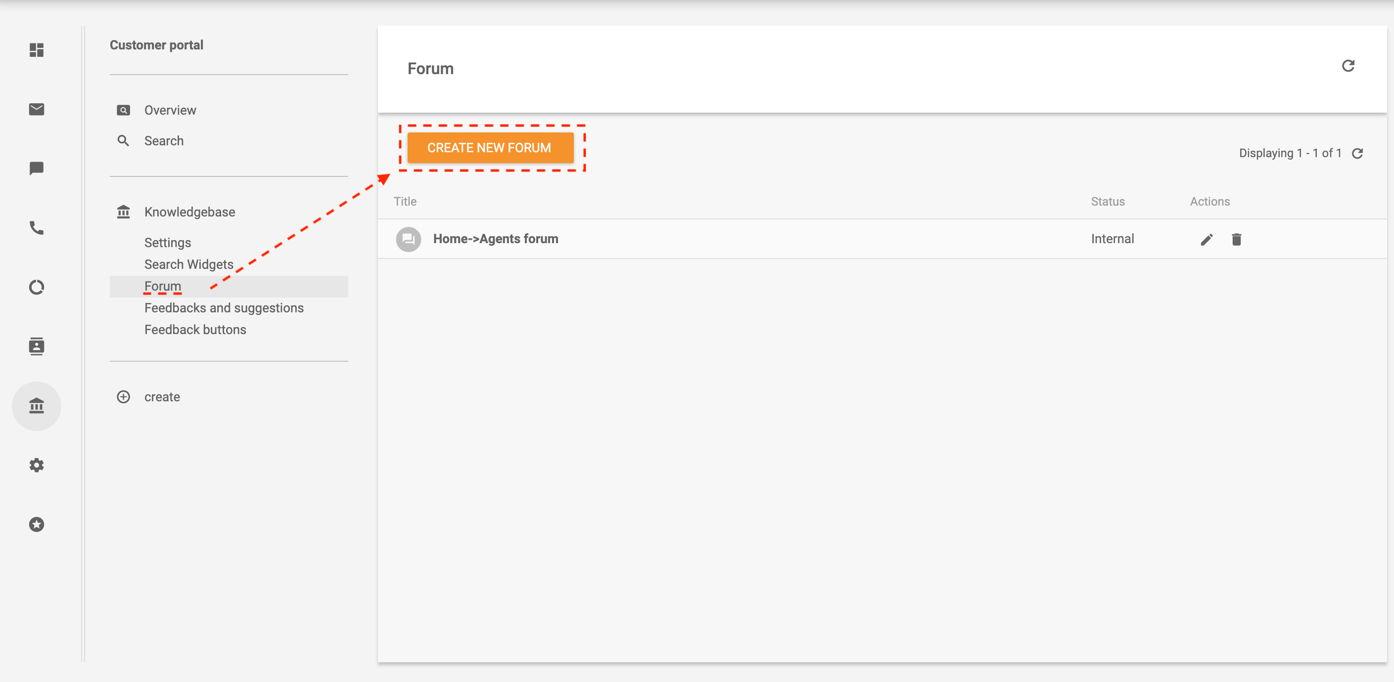 Foorumin luominen LiveAgentissa