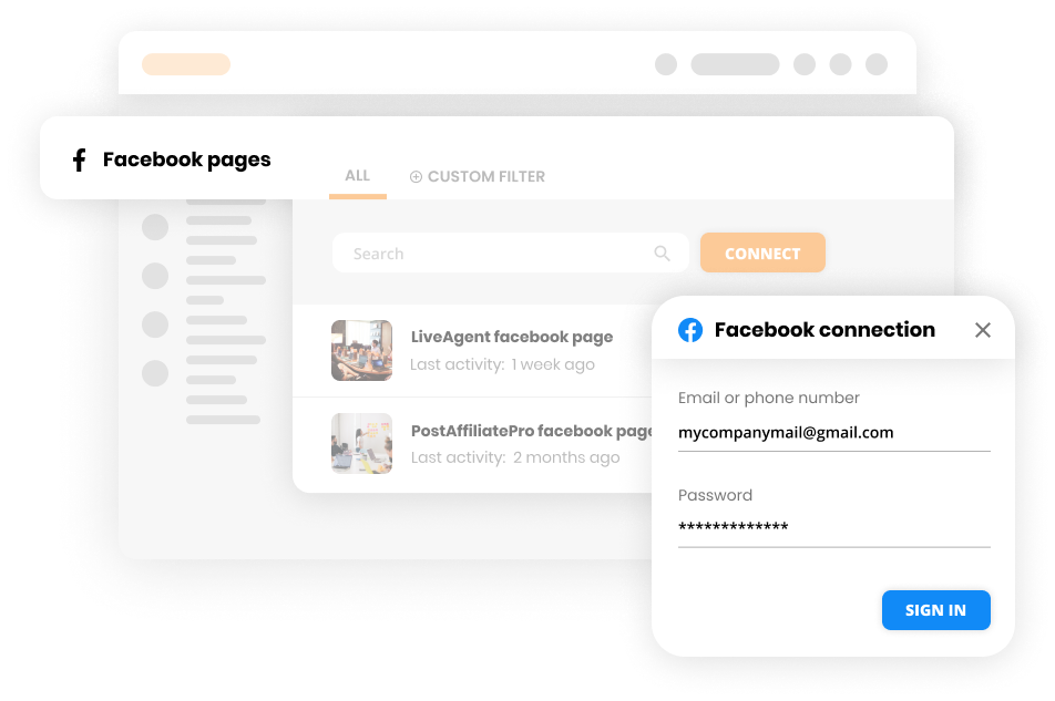 Yhdistä Facebook help desk -ohjelmiston kanssa - LiveAgent