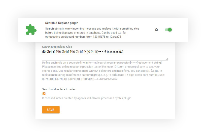 Haku ja korvaa -ominaisuus LiveAgentissa