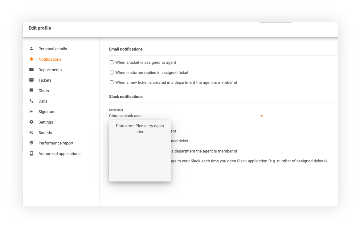 Slack-ilmoitukset LiveAgentissa