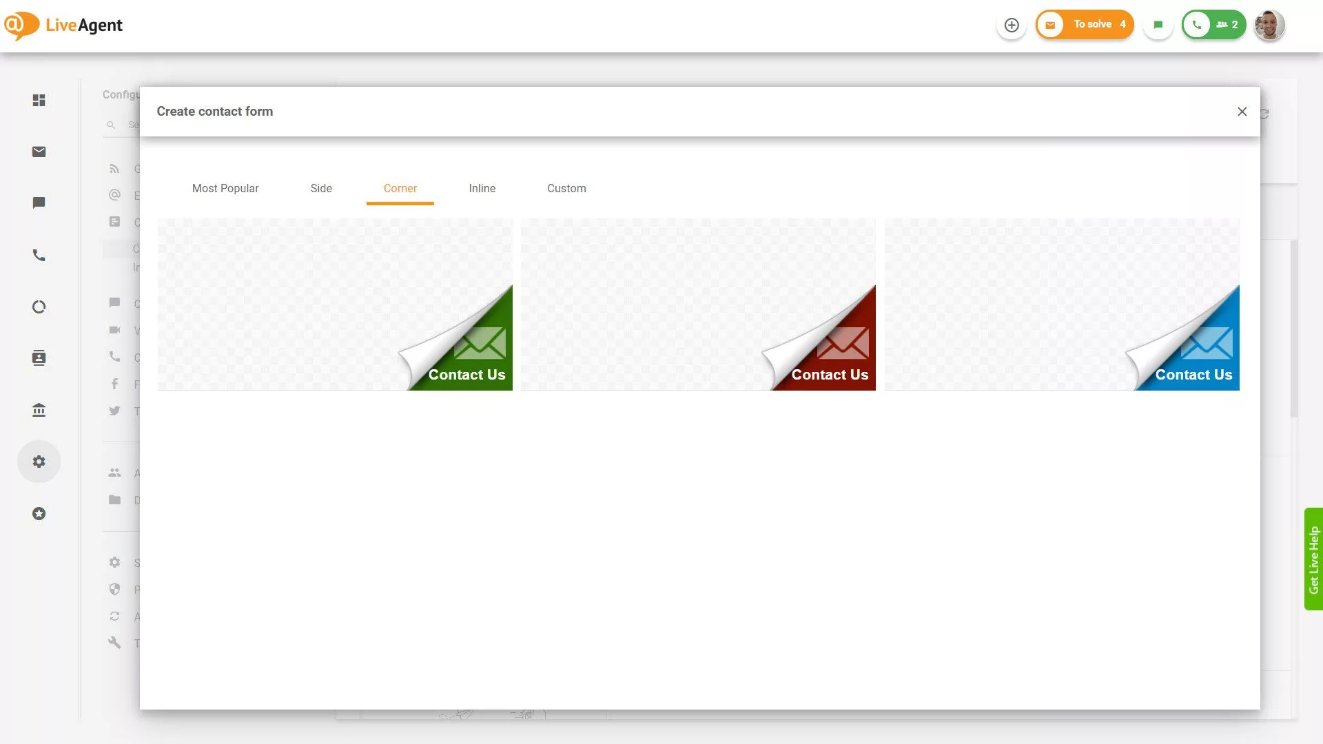 Kulman yhteydenottolomakkeen painike