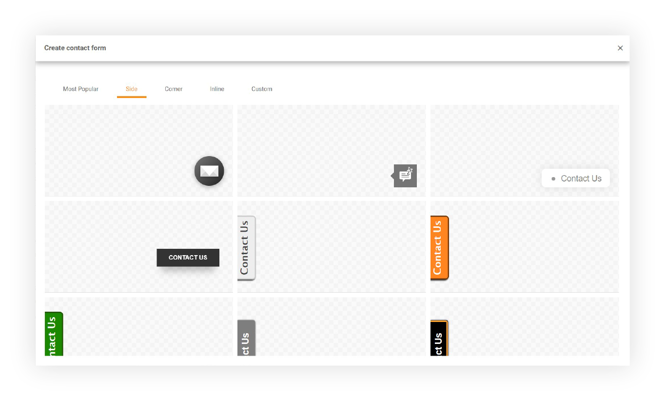 Yhteydenottolomakkeen galleria