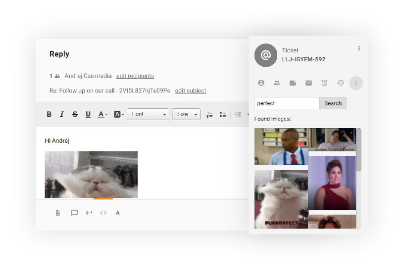 GIF:t lipuissa LiveAgent