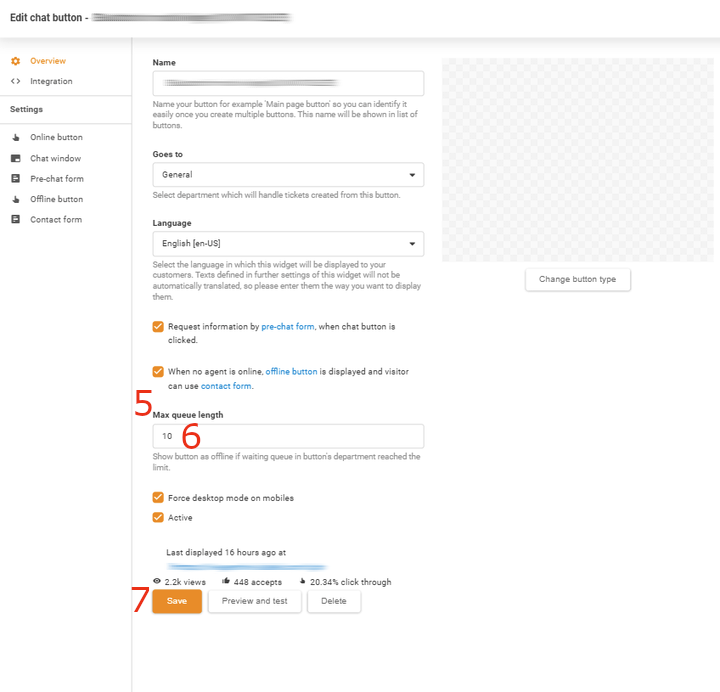 Maksimaalisen jonon pituuden muuttaminen arvoon 10 LiveAgentissa