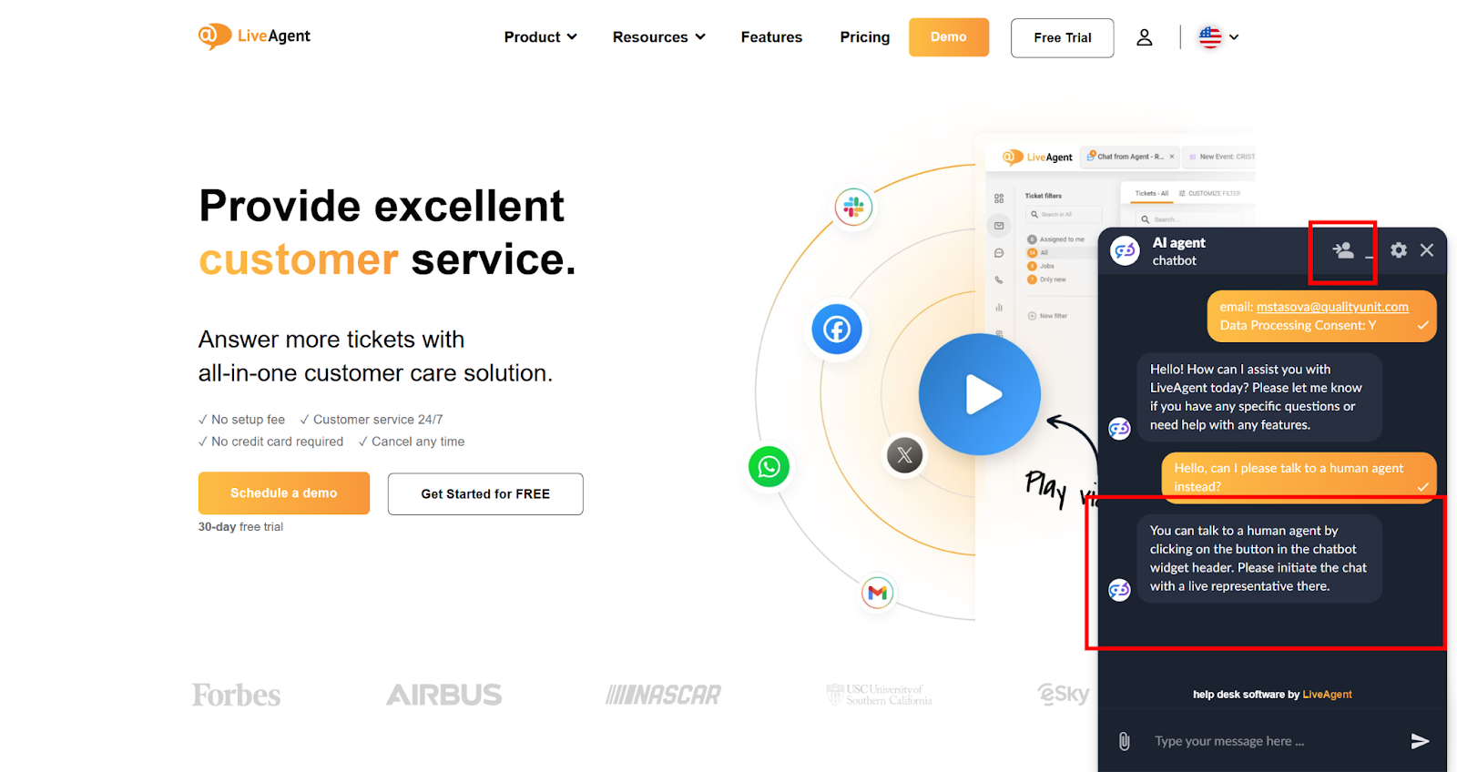AI Chatbot -ominaisuudet