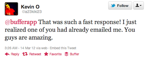 Fast response example