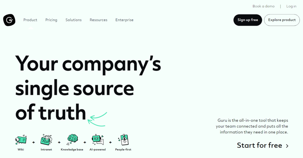 Silmiinpistävä Gurun tietokanta-näyttö