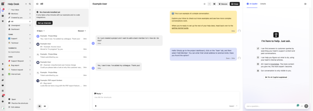 Intercom asiakaspalvelun ohjelmisto