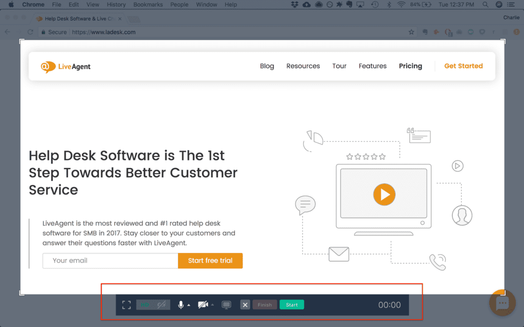 CloudApp näytön tallennusominaisuus
