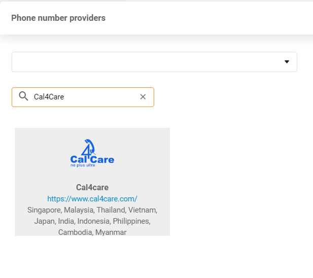 Cal4Care-palveluntarjoaja