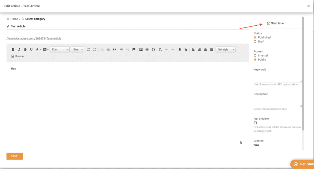 Clockify-ajastin tietokannassa