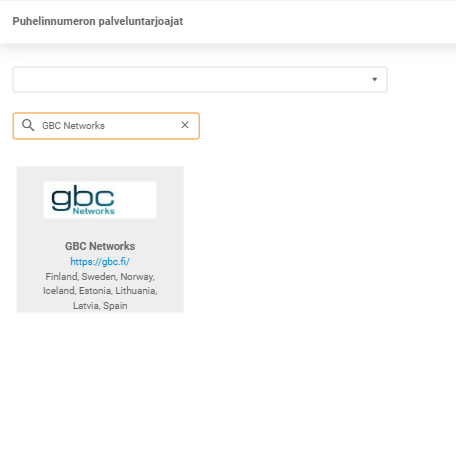 GBC Networks -palveluntarjoaja