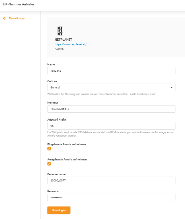 NETPLANET-tunnistetiedot