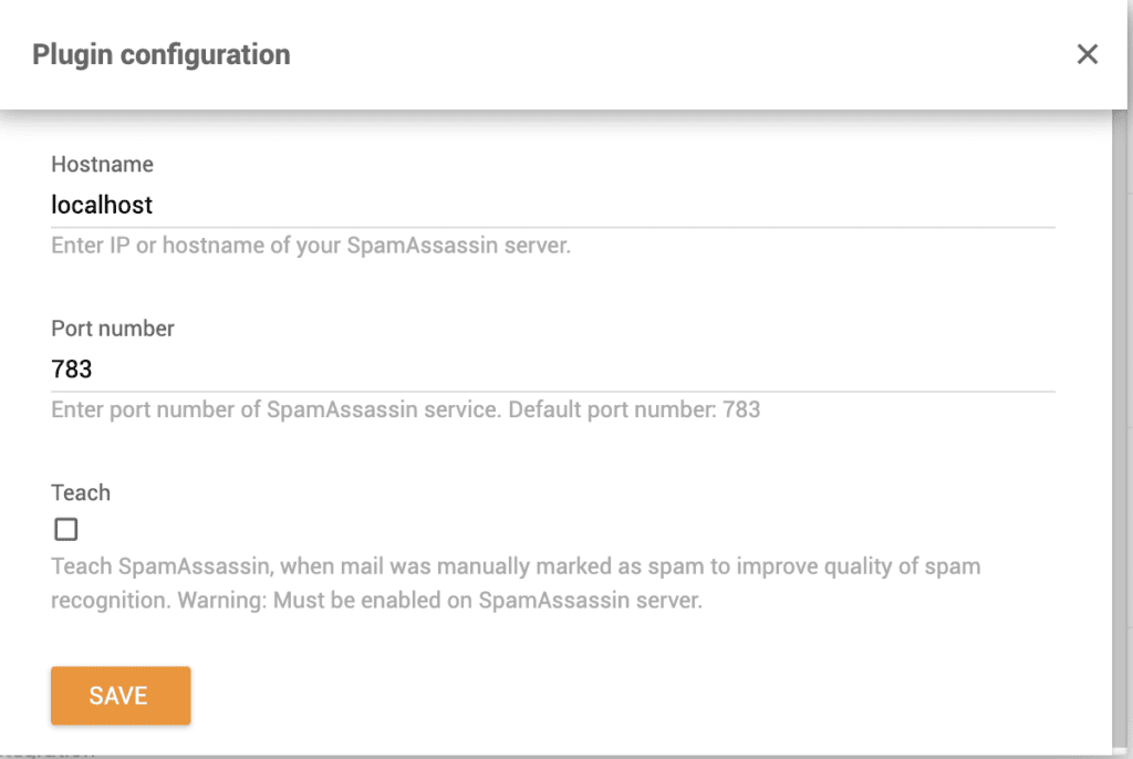 SpamAssassin configuration settings