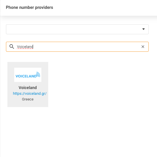 Voiceland-palveluntarjoaja