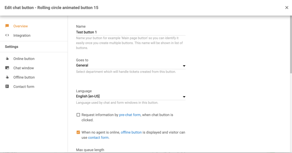 Määritä chat-painike LiveAgentissa