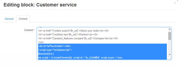 CS-Cart LiveAgent-integraatio