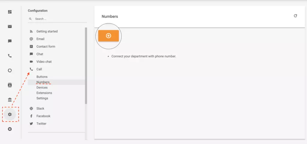 LiveAgent-navigaatio