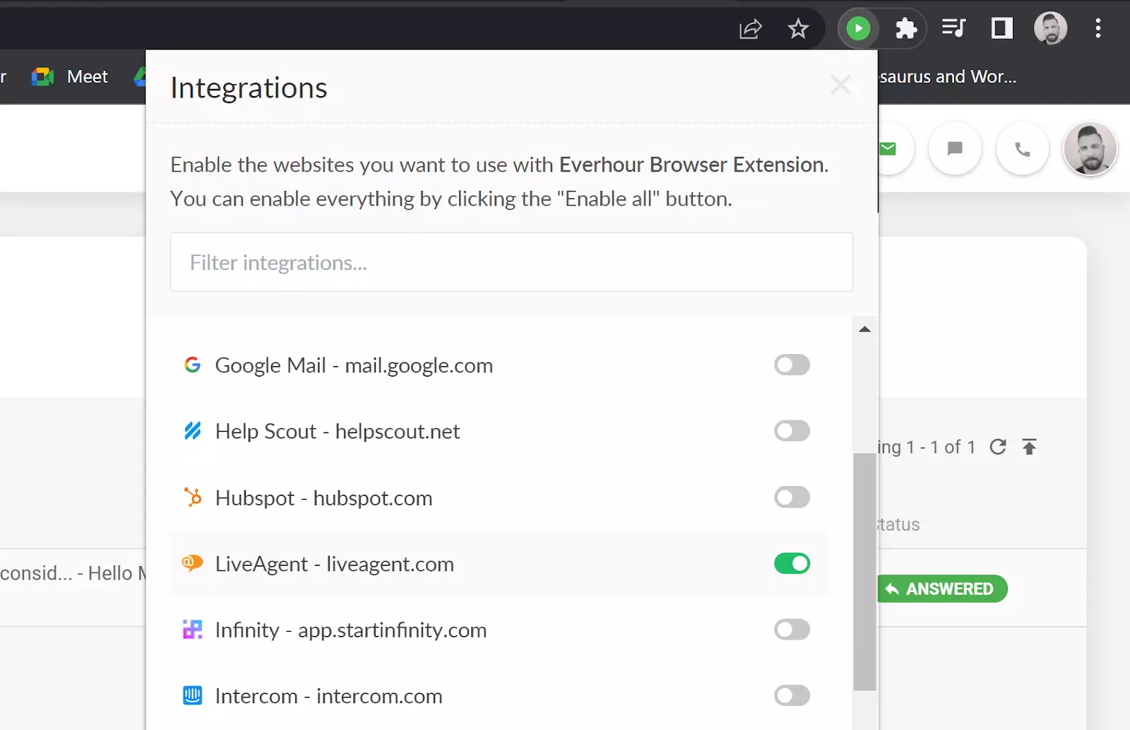 Everhour – ota LiveAgent-integraatio käyttöön