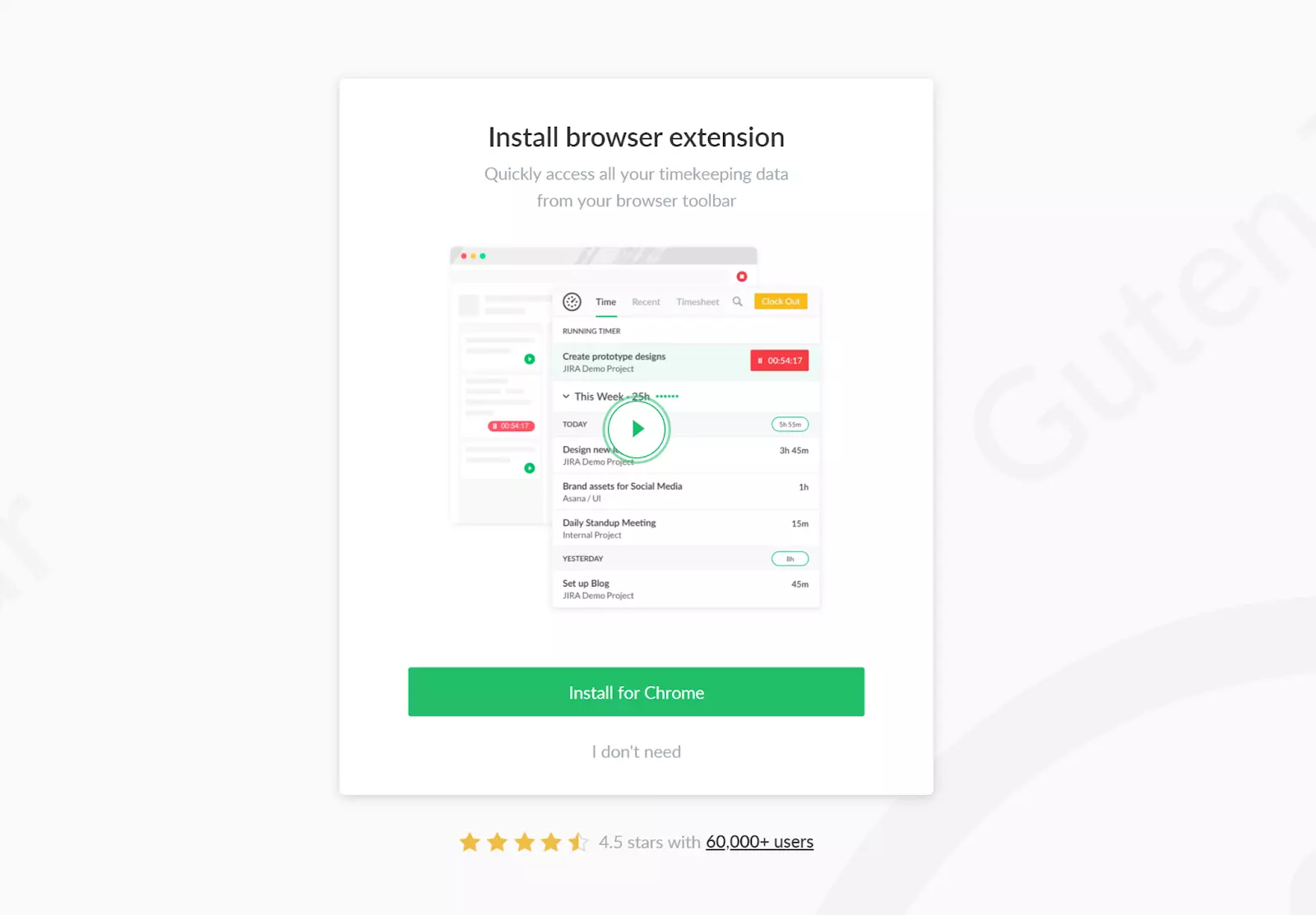 Asenna Everhour-selainlaajennus