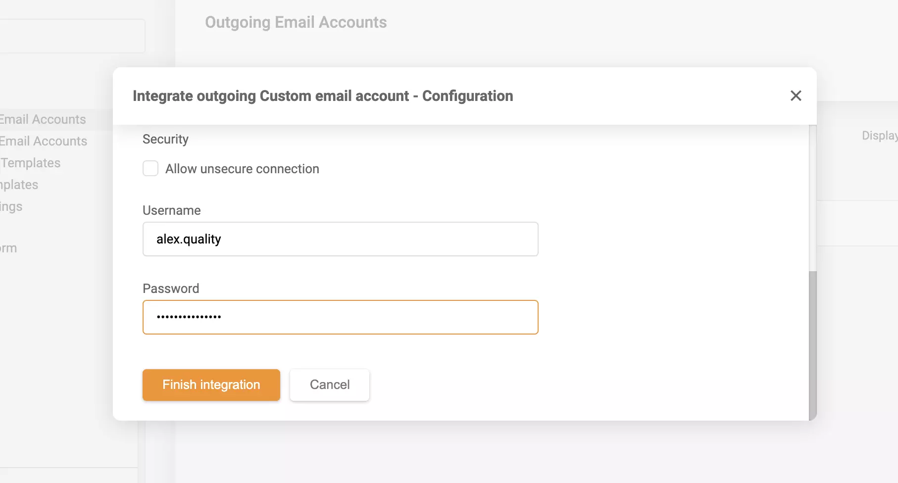 GMX-integraation viimeinen vaihe LiveAgentin kanssa