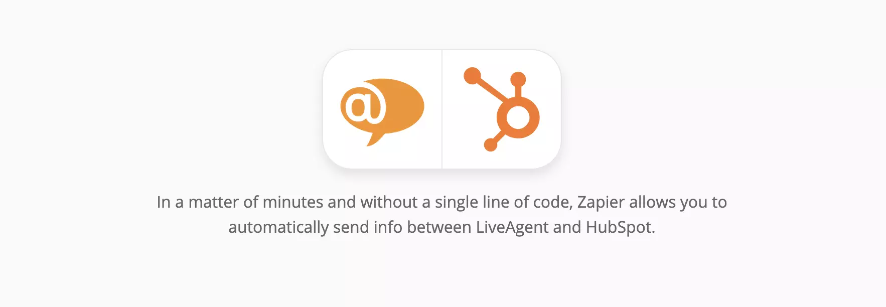 HubSpot ja LiveAgent -integrointisivu Zapierissa