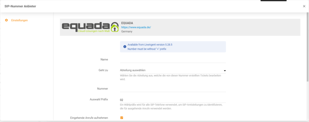 Equada-tunnistetiedot