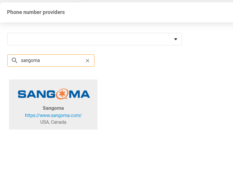 Sangoma-palveluntarjoaja