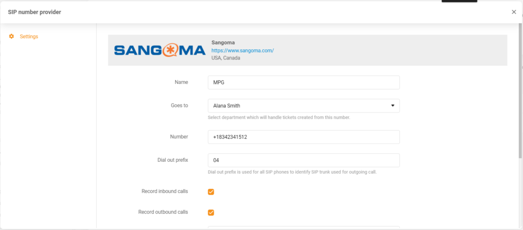 Sangoman tunnistetiedot