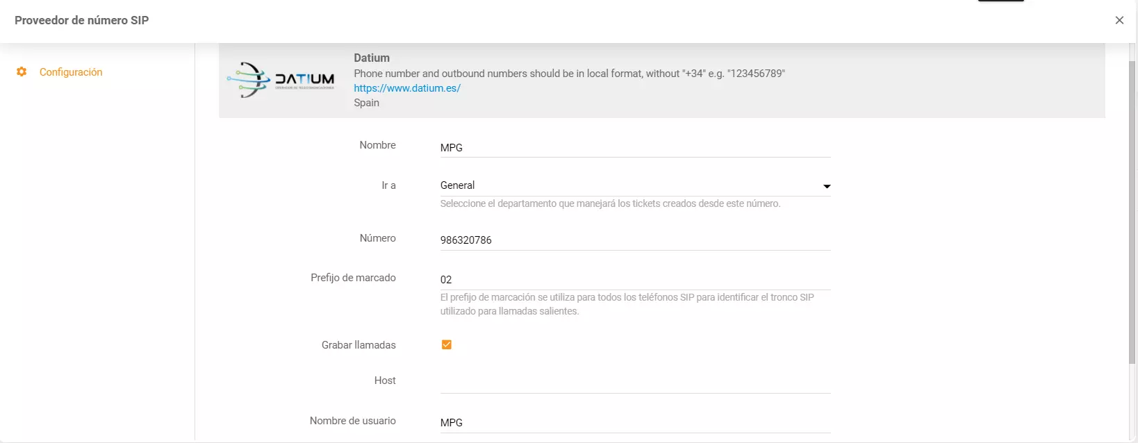 Lisää Datium-tunnistetiedot