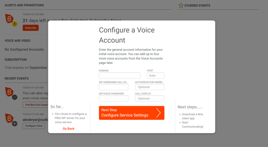 Briaan ääniasetukset