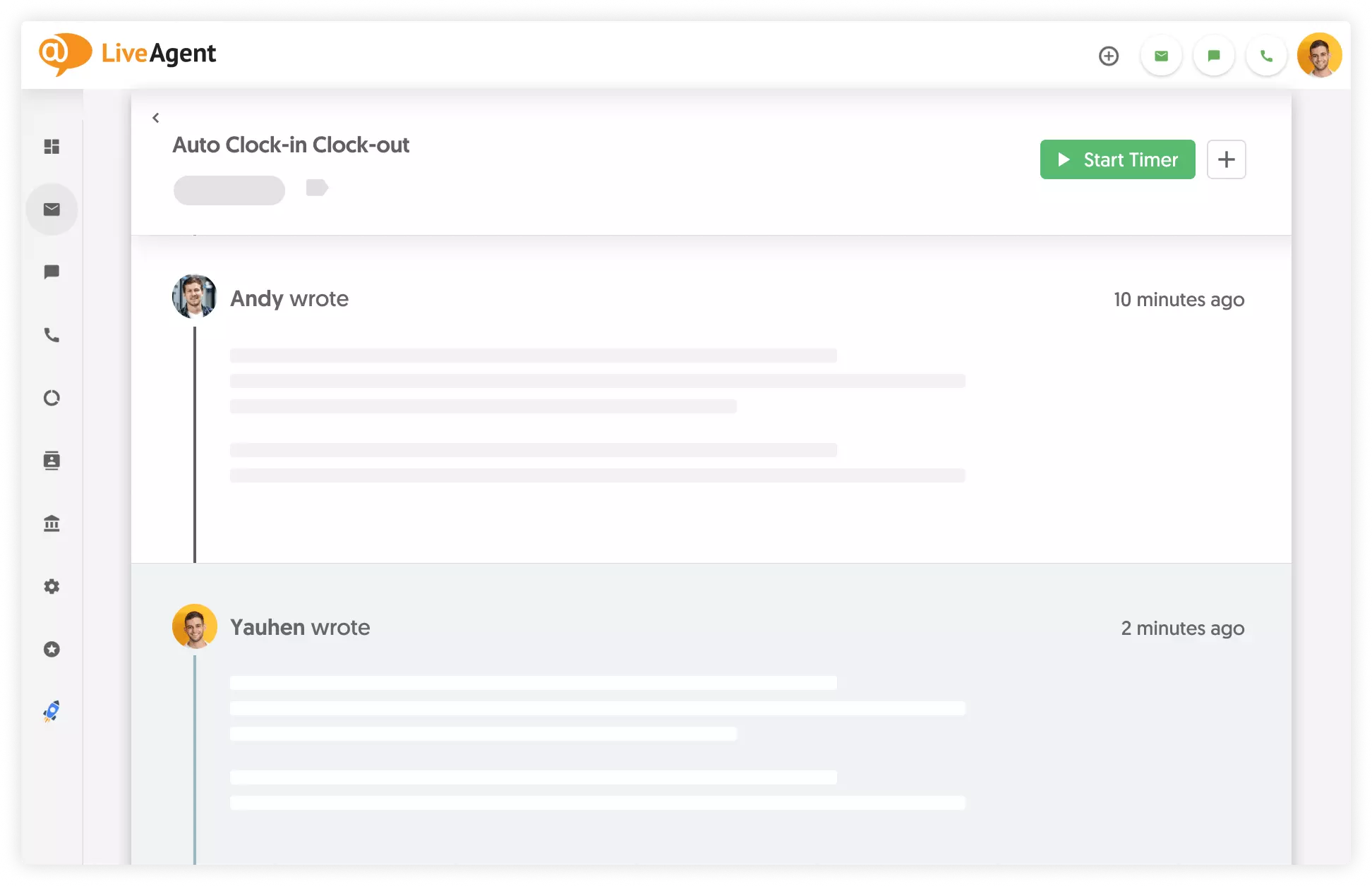 LiveAgentin ajan seuranta Everhourilla