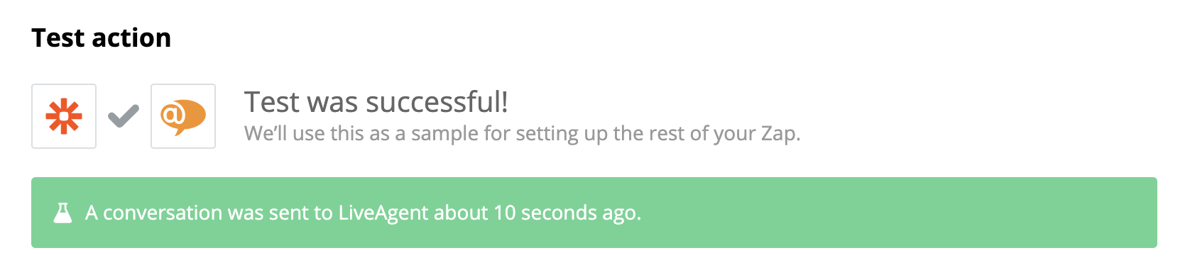 Onnistunut ShipStation- ja LiveAgent-integraation testi