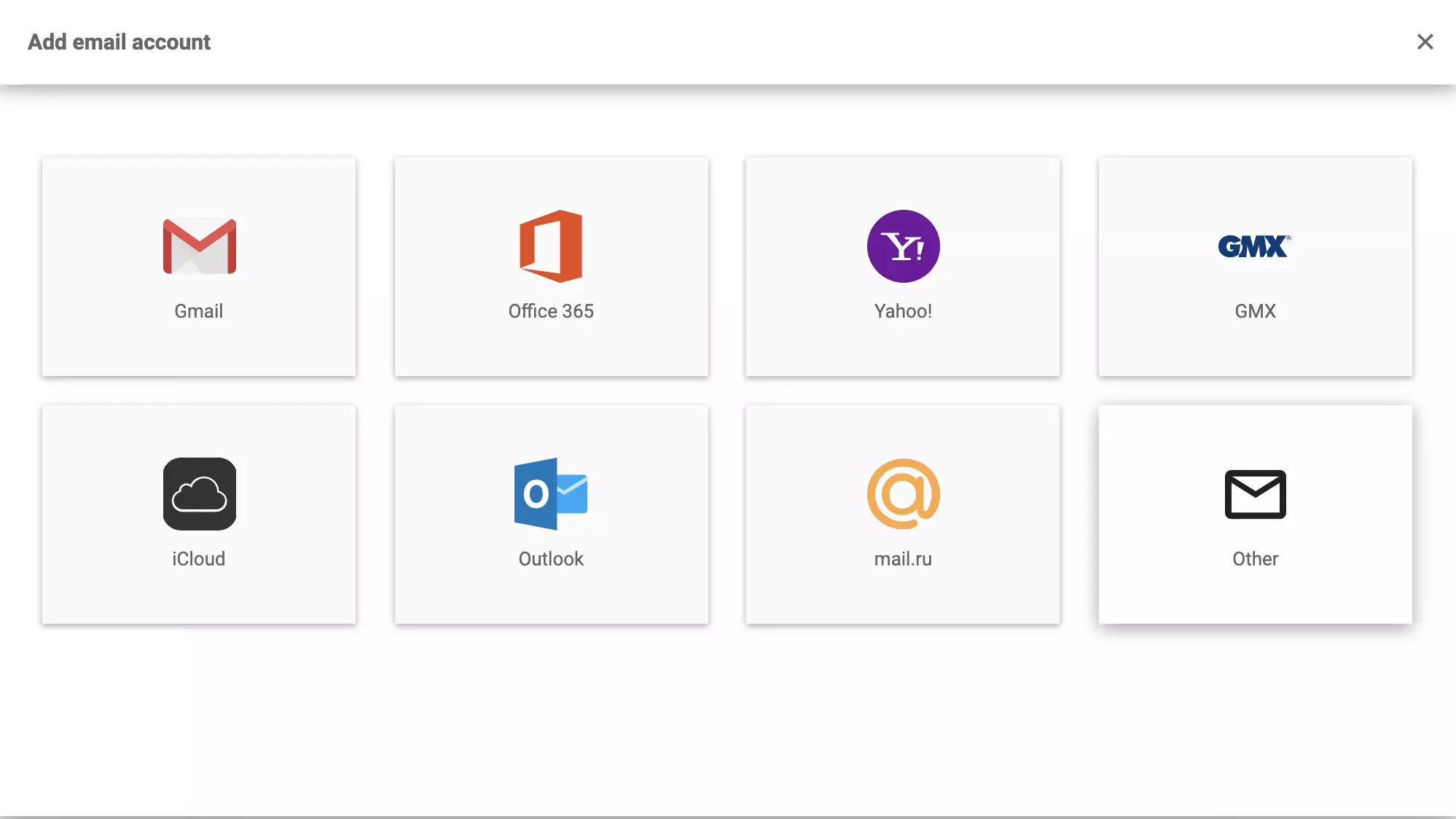 LiveAgent-konfiguraatio sähköpostivalinnalla