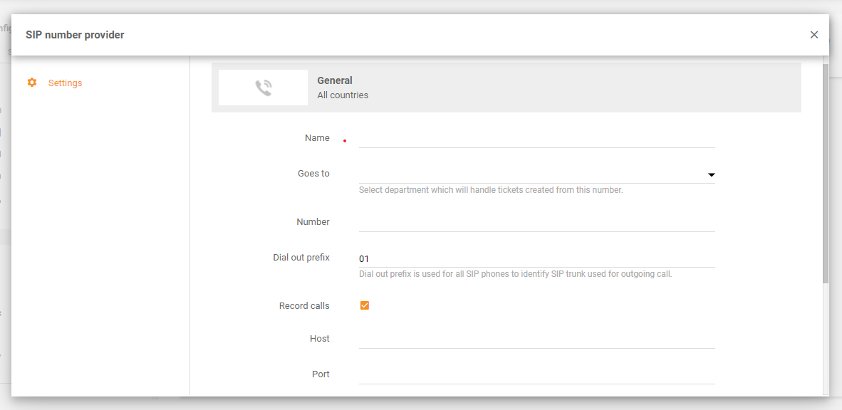 Magenta-integraatio LiveAgentissa - Numeroiden konfiguraatio