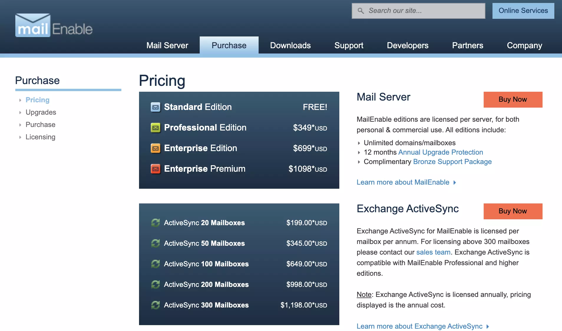 MailEnable-suunnitelmat
