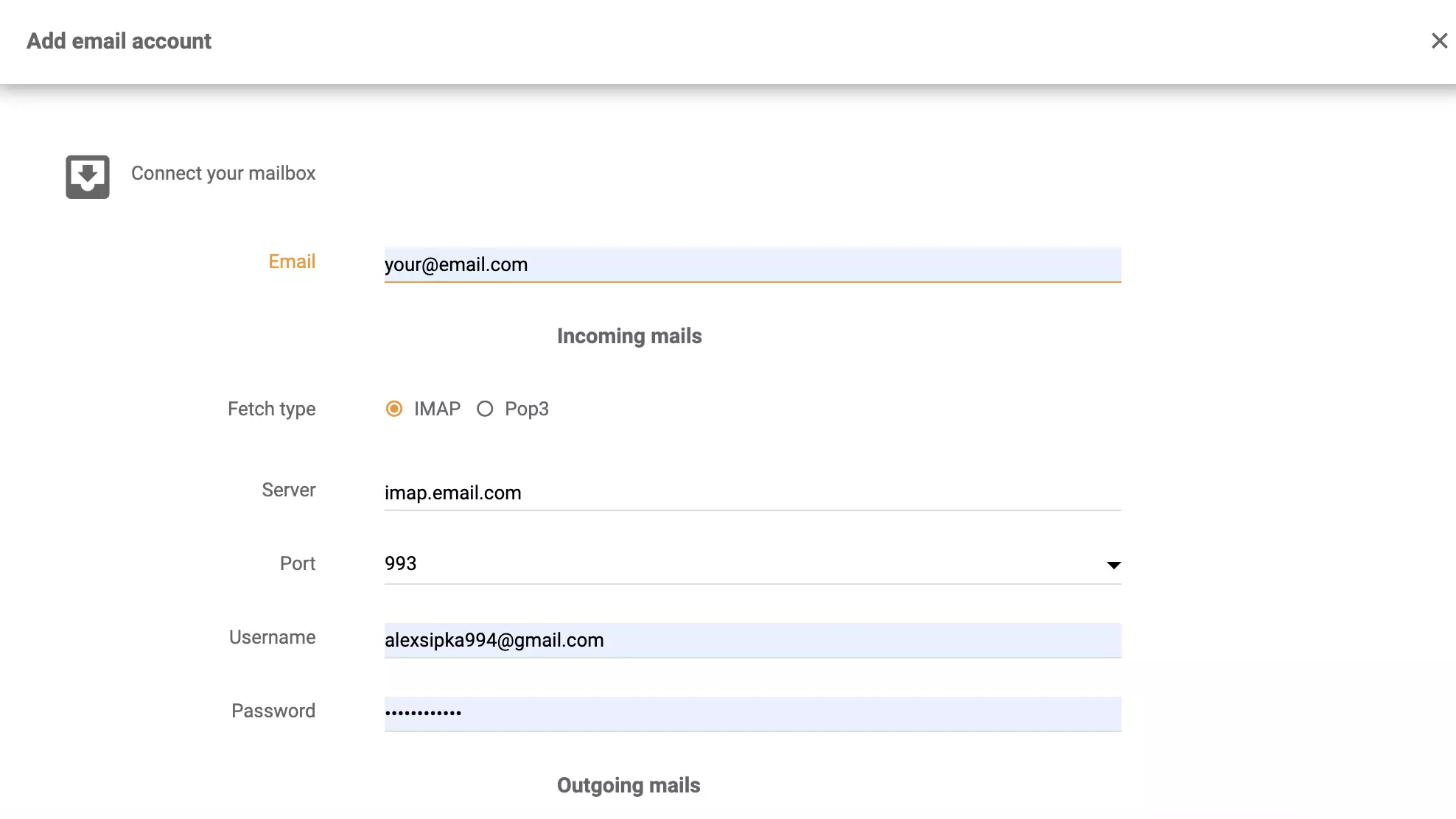 IMAP/POP3 Microsoft Server Exchange -määritys LiveAgentissa