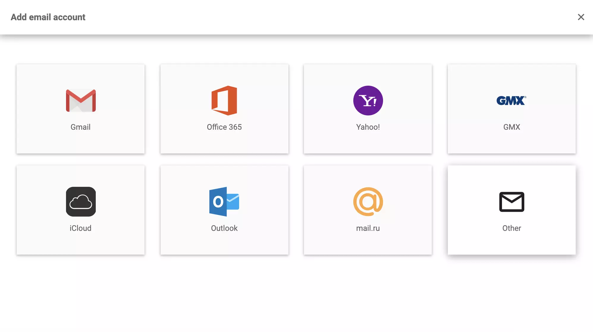LiveAgent sähköpostitilin konfiguraatiovaihtoehdot
