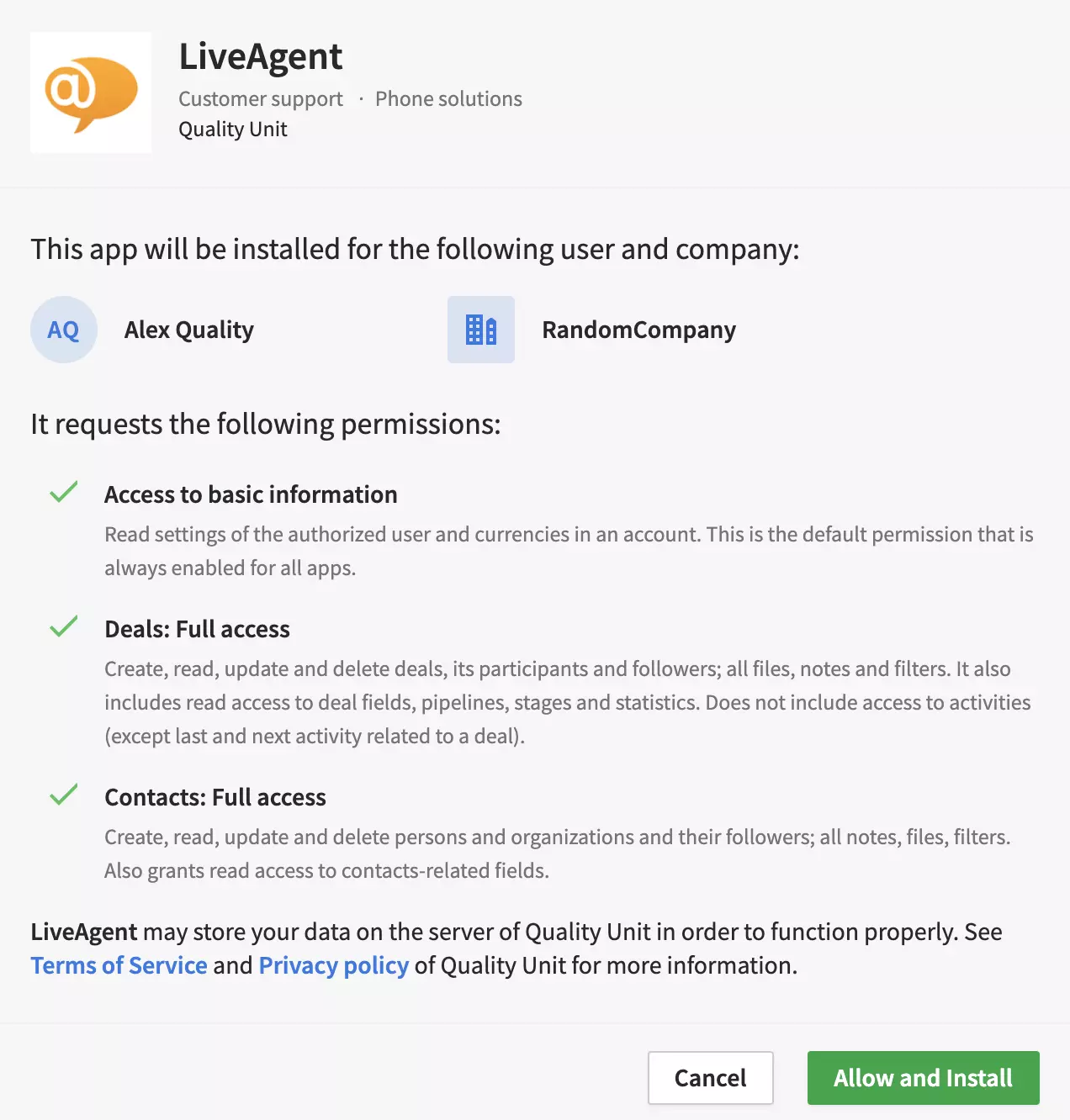 Install the PipeDrive plugin for LiveAgent