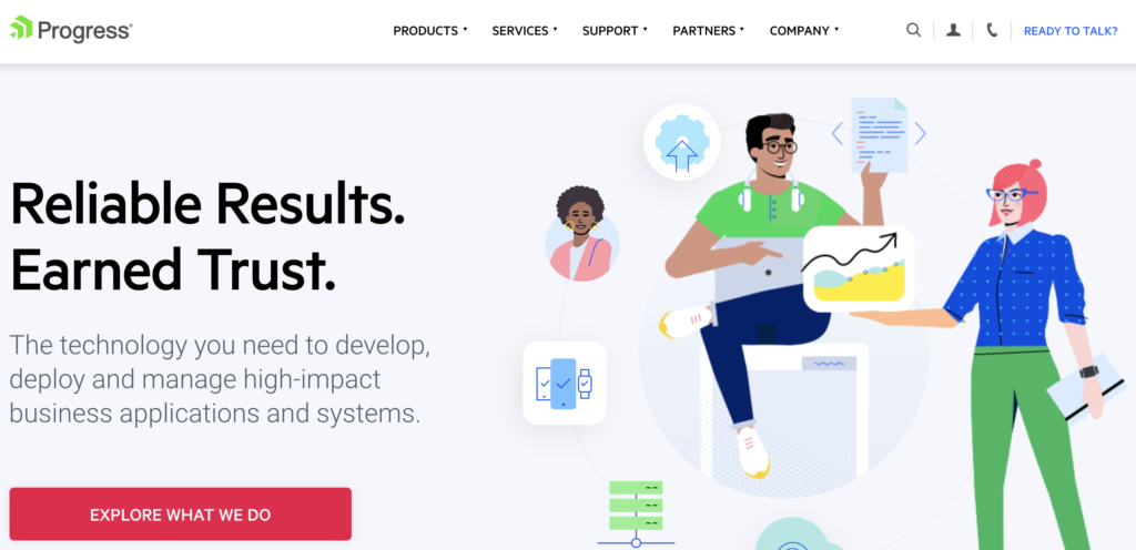Progress IMail -palvelimen kotisivu tutkimusmahdollisuudella