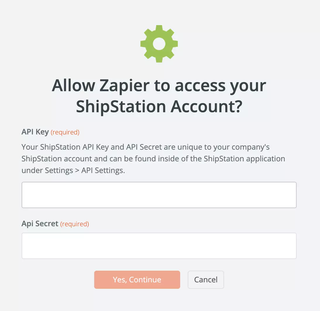 ShipStation API -asetukset