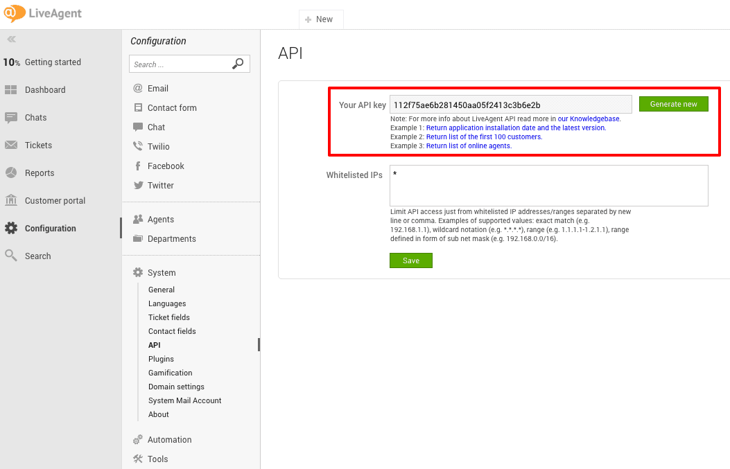 uKit LiveAgent integraatio vaihe 3