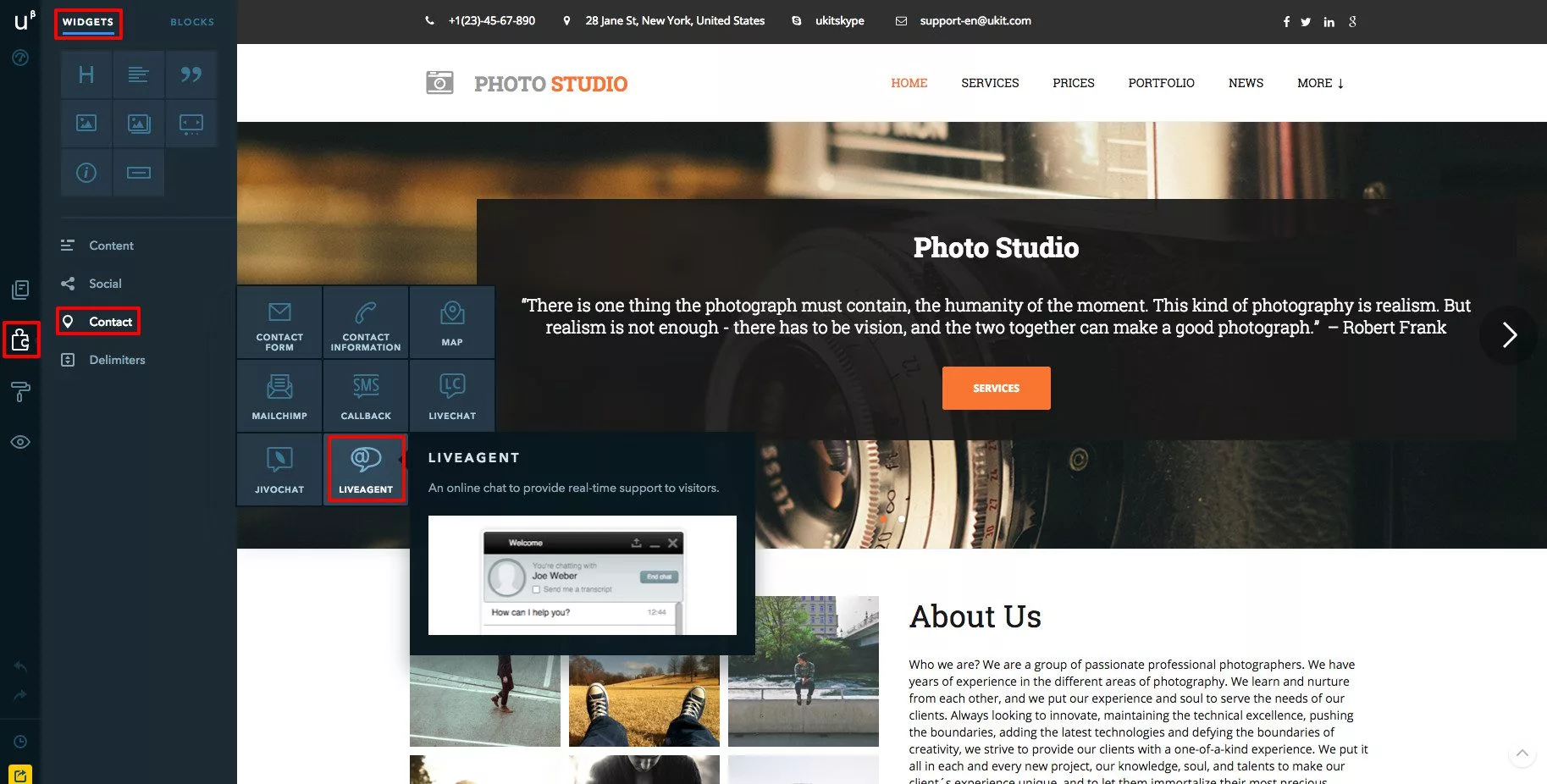 LiveAgent uKit integraatio