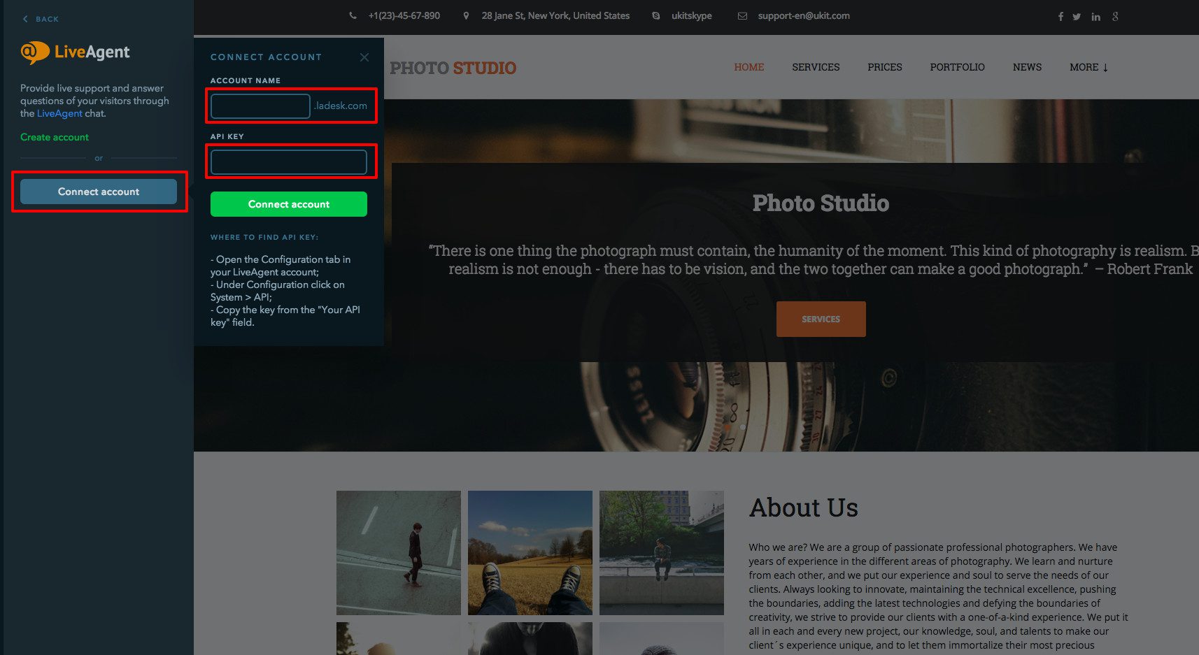 LiveAgent uKit integraatio