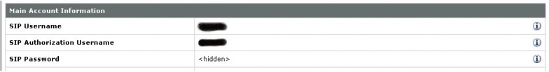 VoIP.ms käyttäjänimi ja salasana SIP-asetuksissa