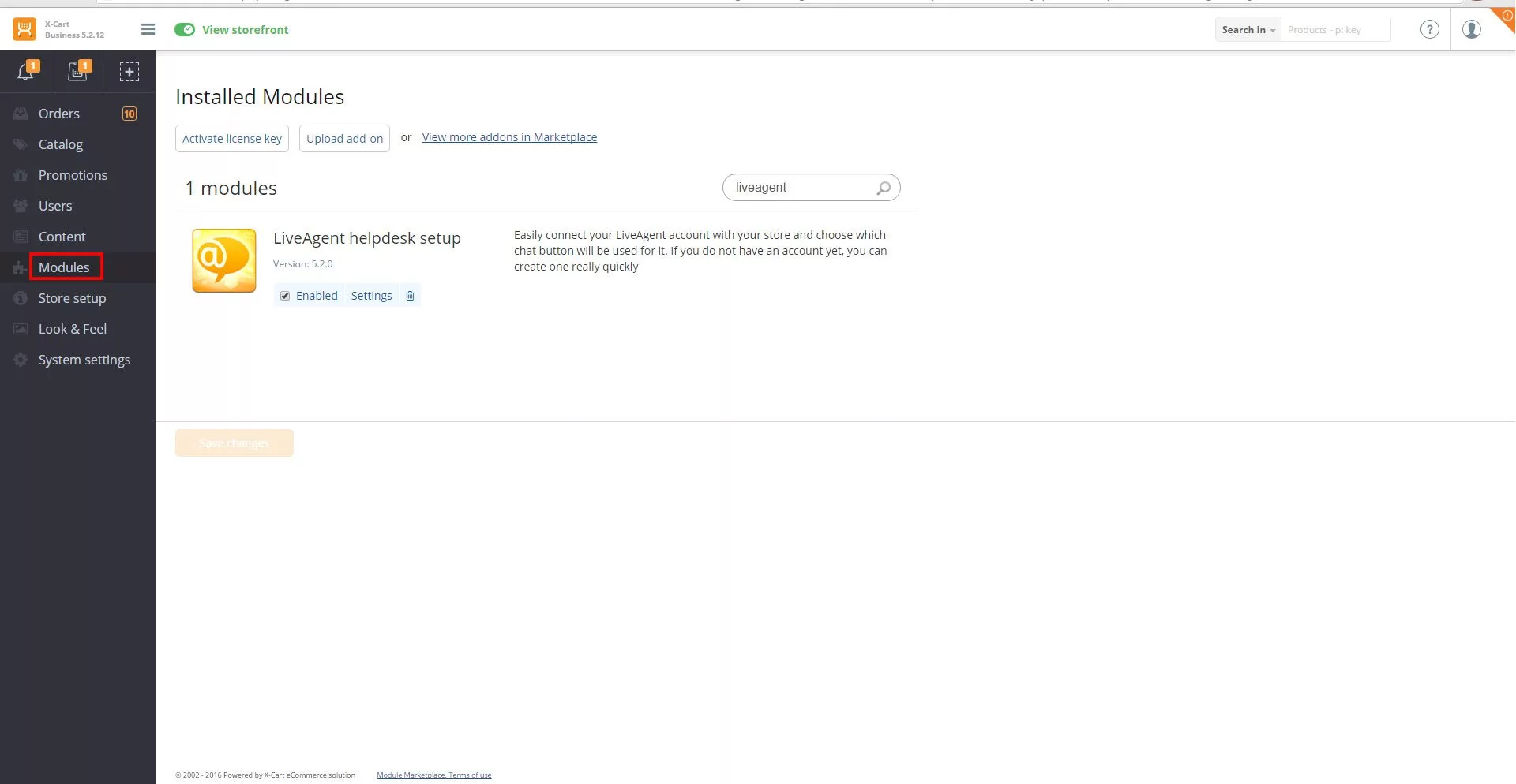 X-Cart LiveAgent -integraation asennus