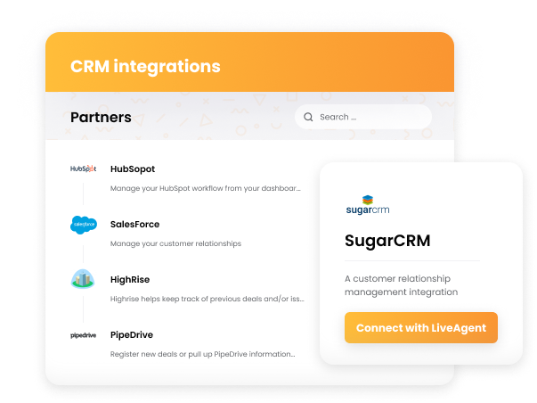 LiveAgent CRM-integraatiot