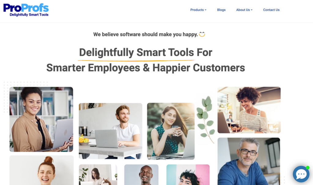 ProProfs-tietokanta-ohjelmiston kotisivu